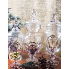 Victorian Trading Co 3 Baroque Apothecary Glass Jars   273377688697